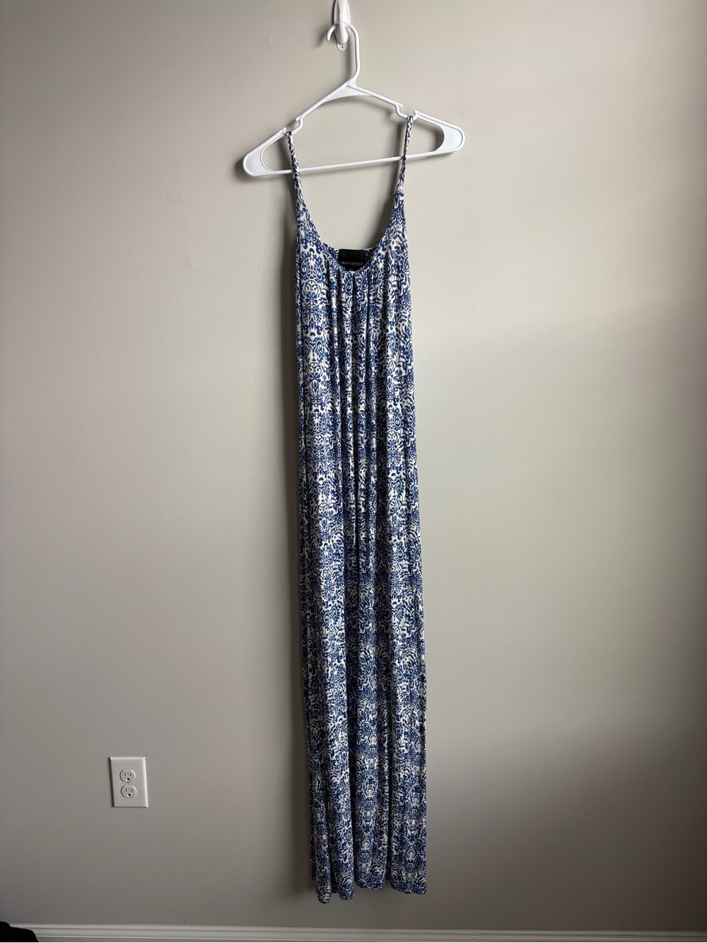 Women’s Cynthia Rowley blue and white maxi dress, size small